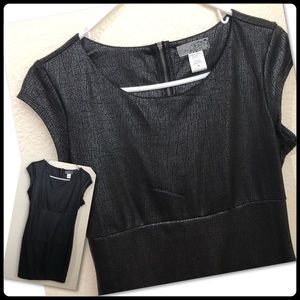 Fishbowl Black Bodycon Dress Cap Sleeve NWOT